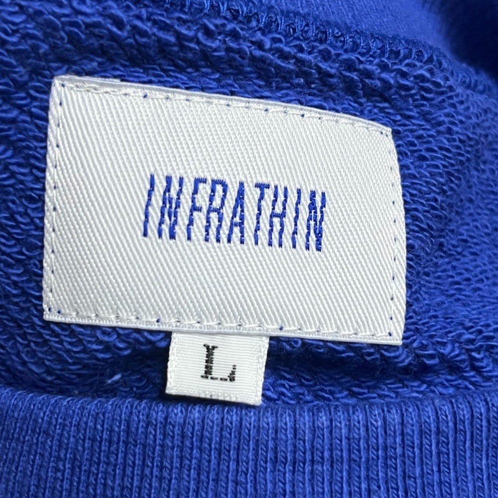 NWOT! 2 for 1 ! INFRATHIN Oversized Sweatshirts Pink and Blue w/Avocado 🥑 Logo - Picture 5 of 8
